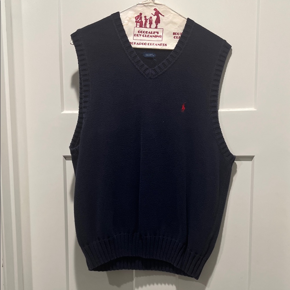 Navy Blue Boy’s Sweater Vest Size L